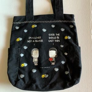 Angry Little Girls tote bag lover not fighter